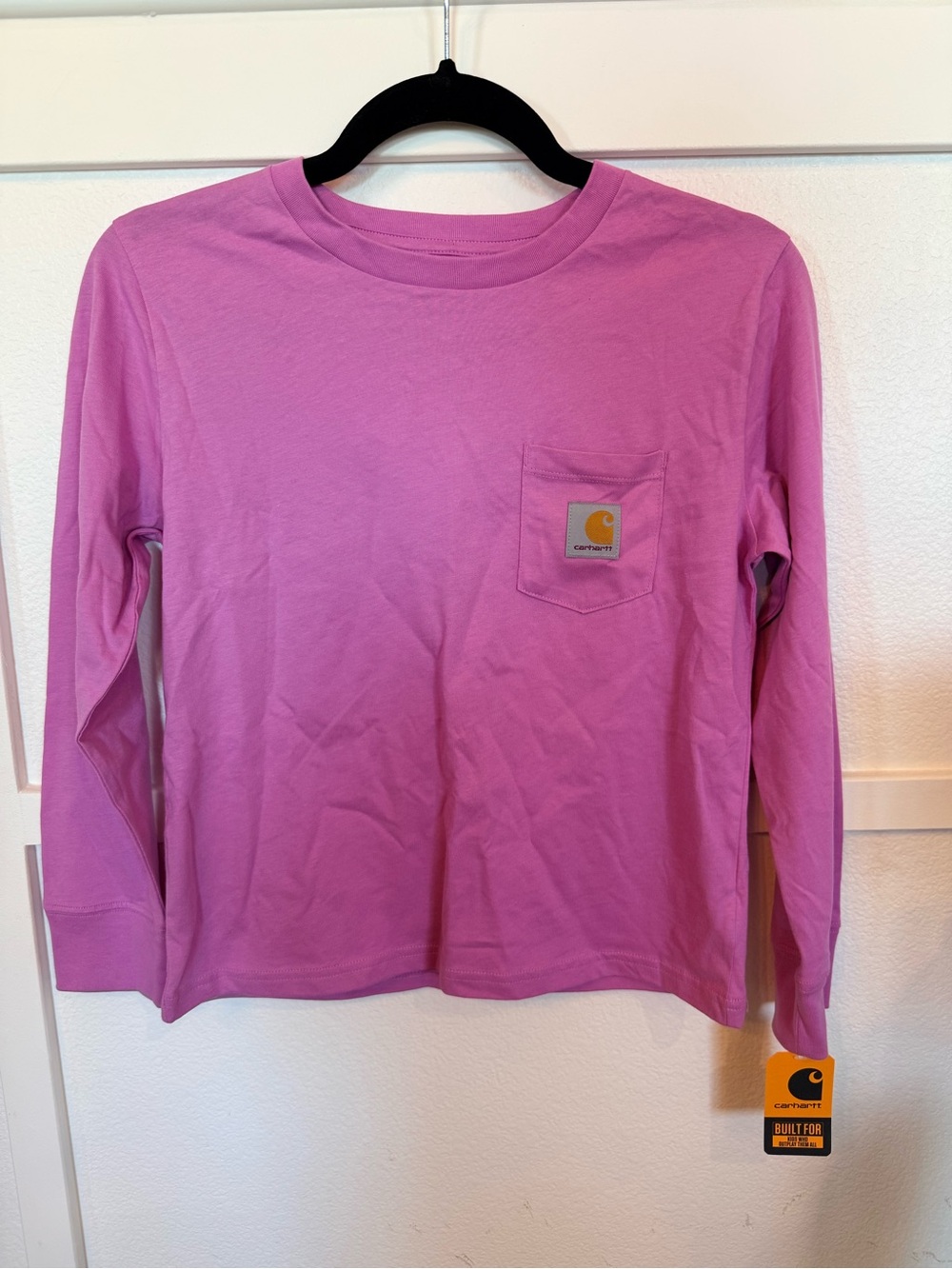 Carhartt Kids Long Sleeve Pocket Tee - Bright Pink